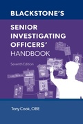 Cover: Blackstone's Senior Investigating Officers' Handbook 7e - Oxford University Press