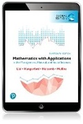 Cover: Mathematics with Applications in the Management, Natural and Social Sciences, Global Edition - Pearson Education Limited