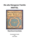 Cover: Die alte Giengener Familie KNITTEL - epubli