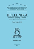 Cover: Hellenika. Jahrbuch f&uuml;r griechische Kultur und deutsch-griechische Beziehungen - Lit Verlag