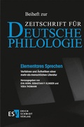 Cover: Elementares Sprechen - Erich Schmidt Verlag