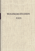 Cover: Wolfram-Studien XXIX - Erich Schmidt Verlag