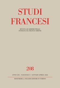 Enlarge image Cover: Studi Francesi 208 - Rosenberg & Sellier