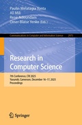 Cover: Research in Computer Science - Springer