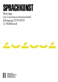 Cover: Sprachkunst - Beitr&auml;ge zur Literaturwissenschaft, Jahrgang LVI/2025, 2. Halbband - Verlag der &ouml;sterreichischen Akademie der Wissenschaften