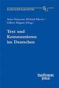 Cover: Text und Kommentieren im Deutschen - Stauffenburg Verlag