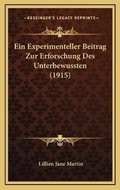 Bild: Ein Experimenteller Beitrag Zur Erforschung Des Unterbewussten (1915) - Kessinger Publishing