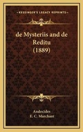 Cover: de Mysteriis and de Reditu (1889) - Kessinger Publishing