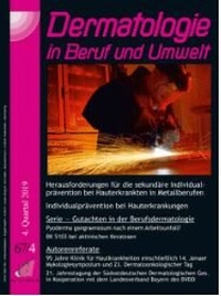 Abbildung von: Dermatologie in Beruf und Umwelt - Dustri-Verlag