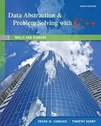 Enlarge image Cover: Data Abstraction & Problem Solving with C++ - Pearson