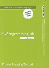 Enlarge image Cover: MyLab Programming with Pearson eText -- Access Card -- for Introduction to Programming Using Python - Pearson