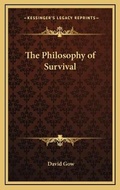 Cover: The Philosophy of Survival - Kessinger Publishing