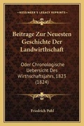 Cover: Beitrage Zur Neuesten Geschichte Der Landwirthschaft - Kessinger Publishing