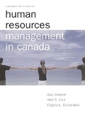 Cover: Human Resources Management In Canada, Ninth Canadian Edition - Prentice-Hall (Canada)