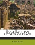 Cover: Early Egyptian Records of Travel - Nabu Press