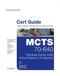 Cover: MCTS 70-640 Cert Guide - Pearson