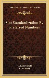 Abbildung von: Size Standardization By Preferred Numbers - Kessinger Publishing
