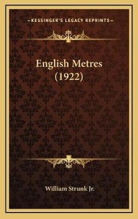 Enlarge image Cover: English Metres (1922) - Kessinger Publishing