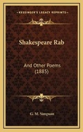Cover: Shakespeare Rab - Kessinger Publishing
