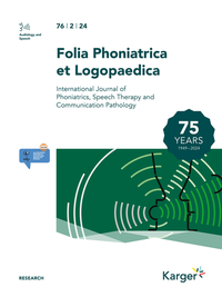 Abbildung von: Folia Phoniatrica et Logopaedica - S. Karger