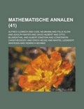 Cover: Mathematische Annalen (41) - Rarebooksclub.com
