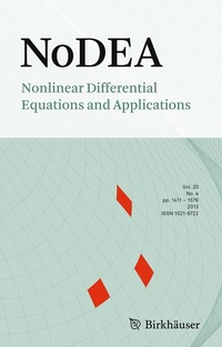 Abbildung von: Nonlinear Differential Equations and Applications NoDEA - Birkhäuser
