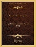 Cover: Rosseter And Campion - Kessinger Publishing