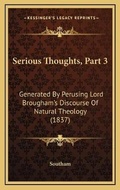 Cover: Serious Thoughts, Part 3 - Kessinger Publishing