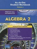 Cover: Algebra 2 All-In-One Student Workbook, Version A - Prentice Hall