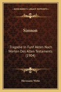 Cover: Simson - Kessinger Publishing