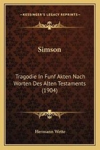 Enlarge image Cover: Simson - Kessinger Publishing