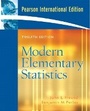 Cover: Modern Elementary Statistics - Pearson