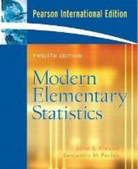 Enlarge image Cover: Modern Elementary Statistics - Pearson