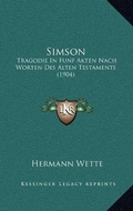 Cover: Simson - Kessinger Publishing