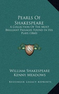 Cover: Pearls of Shakespeare - Kessinger Publishing
