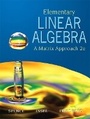 Cover: Elementary Linear Algebra - Pearson