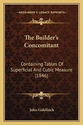 Cover: The Builder's Concomitant - Kessinger Publishing