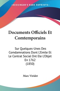 Abbildung von: Documents Officiels Et Comtemporains - Kessinger Publishing