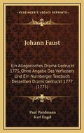 Cover: Johann Faust - Kessinger Publishing
