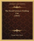 Cover: The Social Sciences Finding List (1914) - Kessinger Publishing