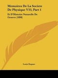Cover: Memoires De La Societe De Physique V33, Part 1 - Kessinger Publishing