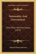 Cover: Nationality And Government - Kessinger Publishing