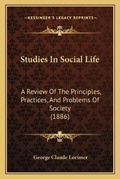 Cover: Studies In Social Life - Kessinger Publishing