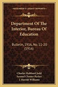 Cover: Department Of The Interior, Bureau Of Education - Kessinger Publishing