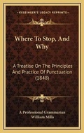 Cover: Where To Stop, And Why - Kessinger Publishing