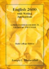 Abbildung von: English 2600 with Writing Applications: A Programmed Course in Grammar and Usage - College Series