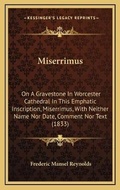 Cover: Miserrimus - Kessinger Publishing