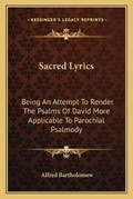 Cover: Sacred Lyrics - Kessinger Publishing