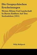 Cover: Die Geopsychischen Erscheinungen - Kessinger Publishing