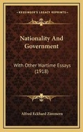 Cover: Nationality And Government - Kessinger Publishing